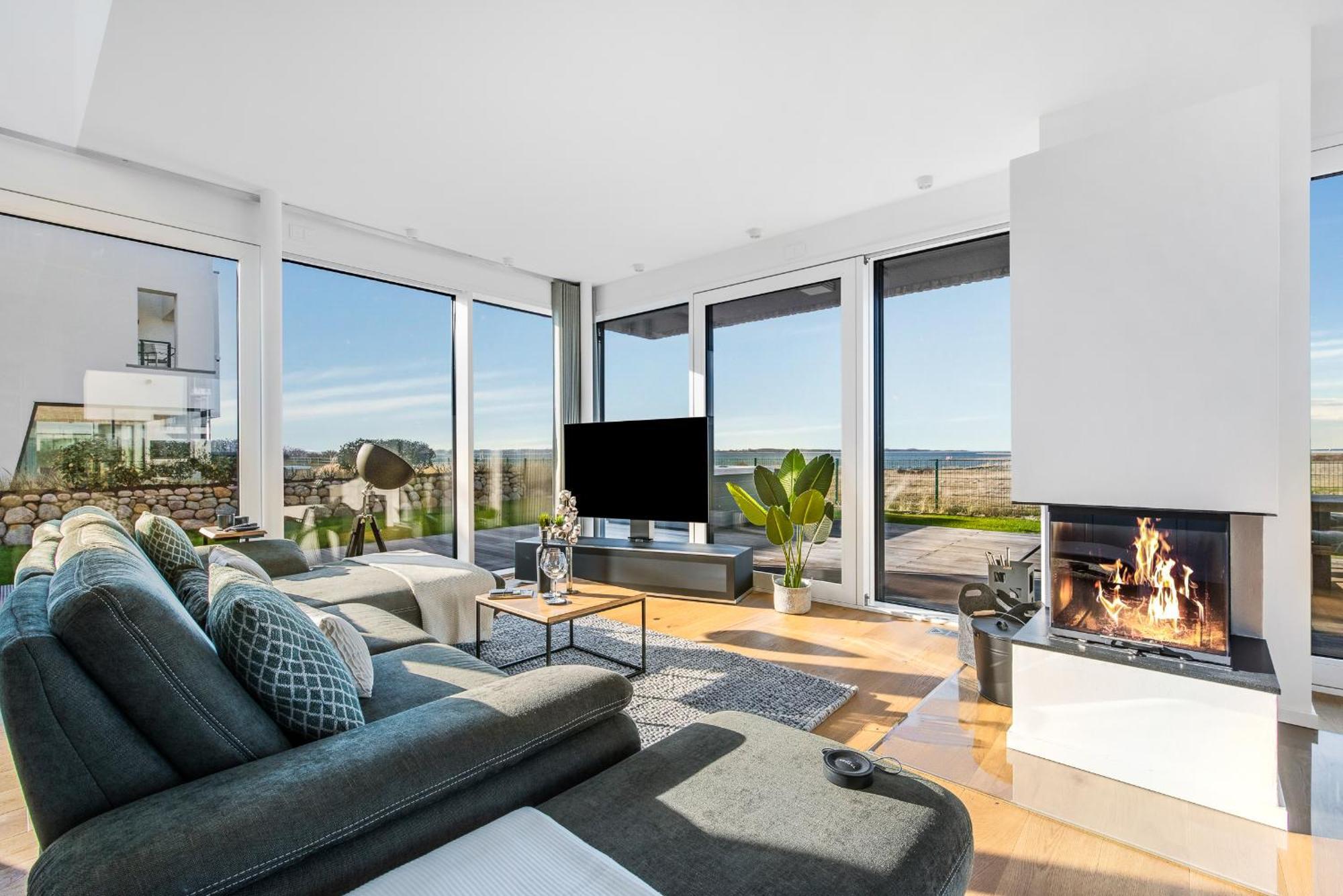 Villa King Erste Lage, Dachterrasse, Meerblick, Carport, Kamin, Sauna, Terrasse, Aussenrolllaeden Olpenitz Exteriör bild