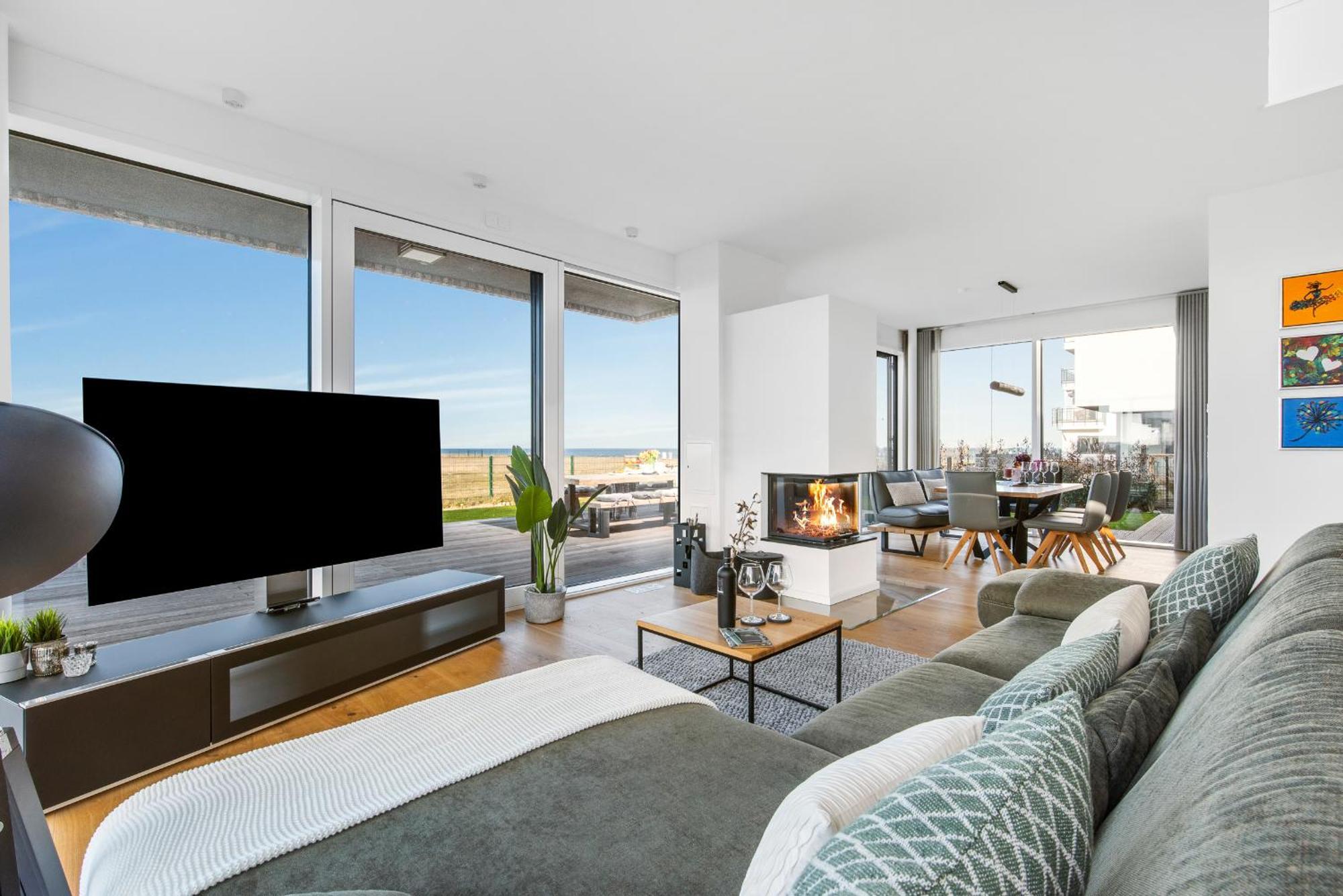 Villa King Erste Lage, Dachterrasse, Meerblick, Carport, Kamin, Sauna, Terrasse, Aussenrolllaeden Olpenitz Exteriör bild